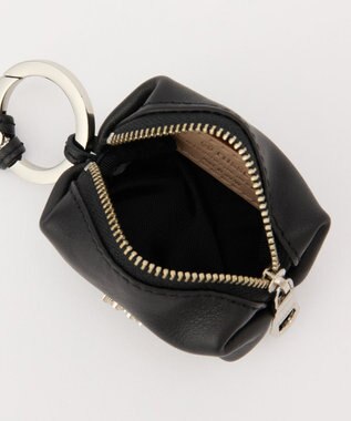 russet カラビナ付き レザーミニポーチ型チャーム(Z-220) Black