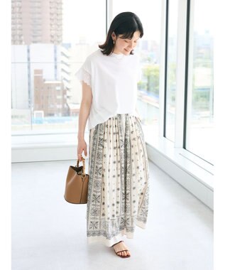 CRAFT STANDARD BOUTIQUE レーススリーブカットプルオーバー Off White