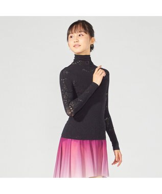 Chacott 【ノーソーイングニット】ノーソーイングハイネックトップ ブラック