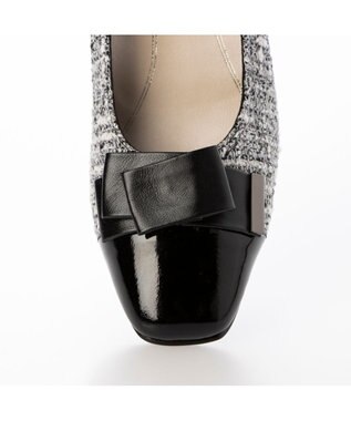 Riz raffinee <Riz raffinee>モチーフリボンパンプス ブラックキジ