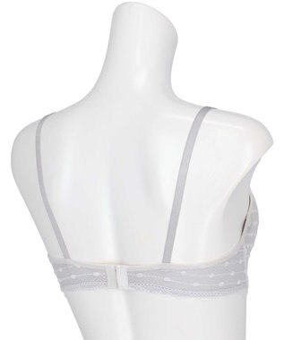 une nana cool 【リニューアル】 しなやかにフィット ポルカドットモールド 3/4カップブラ グレー