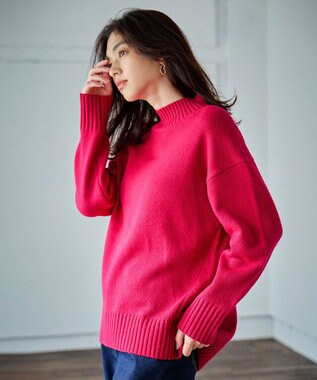 ANY 【6色展開】ラムウールハイネックニット ピンク