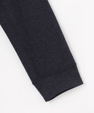 JOSEPH ABBOUD 【ジャージー/ストレッチ/軽量】トップメランジピケ スタンドジップアウター ネイビー系