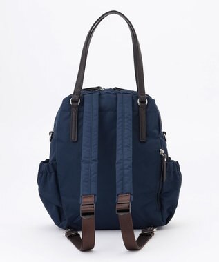 LA BAGAGERIE 【MONICA】ポーチ付き4WAYリュックサック ネイビー