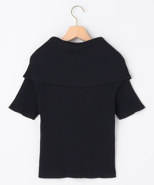 組曲 S 【先行予約・WEB限定】クリアストレッチオフショルダー ニット ブラック系