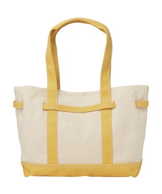 earth music&ecology 【Lサイズ】ベルトキャンバストートバッグ Yellow