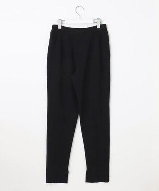 自由区 【洗える/セット可】レーヨンストレッチ テーパードパンツ ブラック系