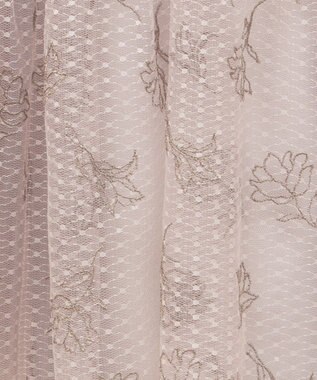 earth music&ecology フラワー刺繍チュールスカート Grayish Pink