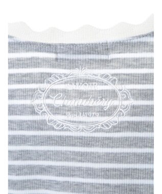 earth music&ecology バイカラースカラッププルオーバー Border Gray