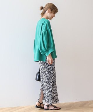 AMERICAN HOLIC ドルマンギャザースリーブカットプルオーバー Green