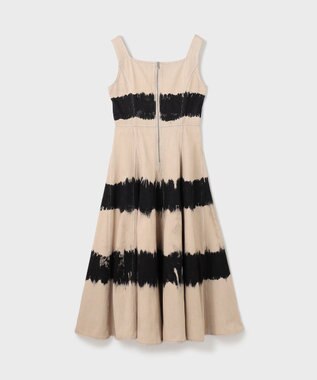 GRACE CONTINENTAL デニム切替サーキュラーワンピース ベージュ