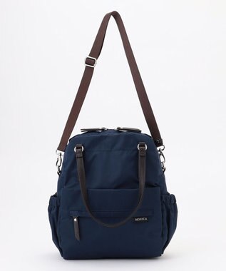LA BAGAGERIE 【MONICA】ポーチ付き4WAYリュックサック ネイビー