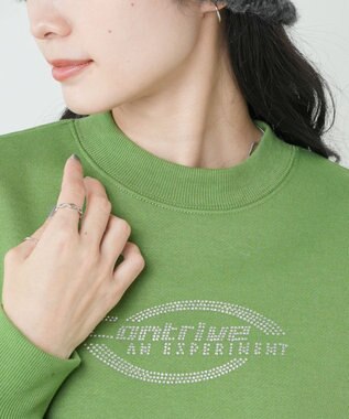 WEGO 裏起毛ドロストショートスウェット グリーン