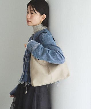 russet レザーホーボーバッグ M(CE-1658) GrayBeige