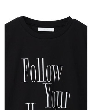 Green Parks ・Ｐｅｔｉｔ　Ｆｌｅｕｒ　ロゴｐｔフレアスリーブロンＴ Black