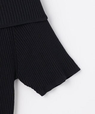 組曲 S 【先行予約・WEB限定】クリアストレッチオフショルダー ニット ブラック系