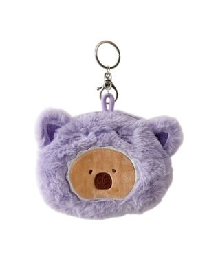 WEGO あにまるキャップぬいぐるみポーチ パープル