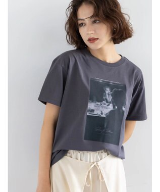 Te chichi マリリンモンローミラーフォトTシャツ チャコールグレー