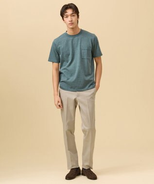 J.PRESS MEN 端正で快適【ストレッチ / オンオフ兼用】トリコチン ステムテーパード パンツ_26年モデル ライトグレー系