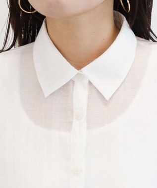 Green Parks ノースリーブフリルブラウス Off White