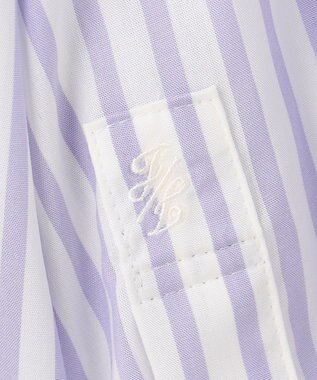 自由区 L 【SHIHOさん着用】SOMELOSドルマンスリーブ ブラウス モーヴストライプ