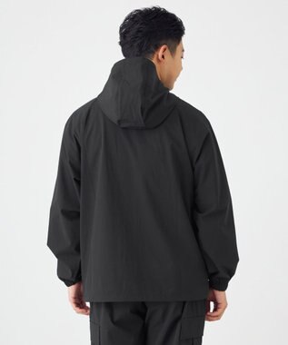 SHARE PARK MENS 【撥水・UVカット・ストレッチ・軽量 】パッカブルマウンテンパーカー（Lサイズ） ブラック系