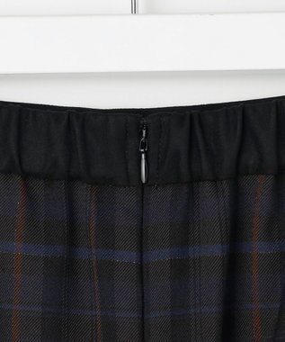 J.PRESS LADIES S milledタータンラメチェック ナロー スカート ネイビー系