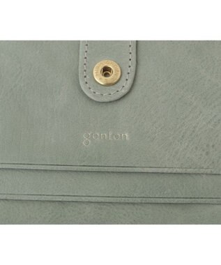 genten アンティーコ×LIBERTY 口金二つ折り財布 ユーカリ