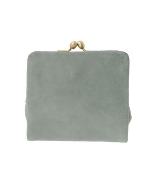 genten アンティーコ×LIBERTY 口金二つ折り財布 ユーカリ