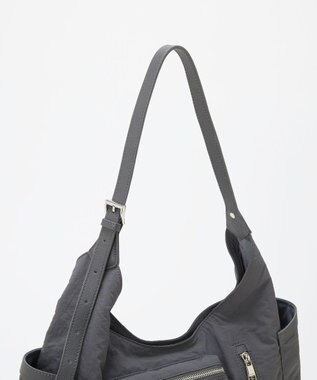 TOPKAPI 【TREASURE TOPKAPI】ナイロン アウトポケット 2way ショルダーバッグ / 軽量 ミディアムグレー