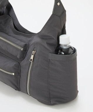 TOPKAPI 【TREASURE TOPKAPI】ナイロン アウトポケット 2way ショルダーバッグ / 軽量 ミディアムグレー