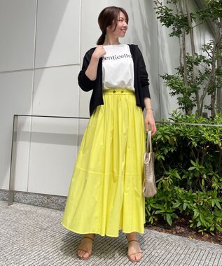 UNFILO 【セレSTORYコラボ】スポ可愛 シャカ楽ストレッチ スカート イエロー系