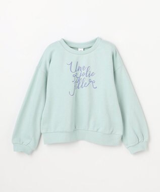 ANY KIDS 【WEB限定】7days 裏毛トレーナー ミント×ロゴ