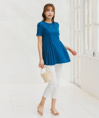 Tiaclasse 【新色追加・洗える】アンクルテーパードパンツ オフホワイト