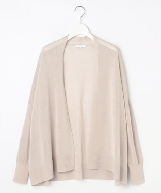 自由区 L 【アンサンブル対応・洗える】ドライシアーファインゲージ カーディガン ベージュ