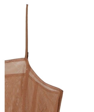 Green Parks ・ＥＬＥＮＣＡＲＥ　ＤＵＥ　チュールドロストキャミワンピ Brown