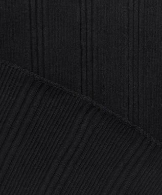 uncrave 【手洗い可】シアー ランダムリブ ノースリーブ カットソー（uncrave STANDARD） ブラック