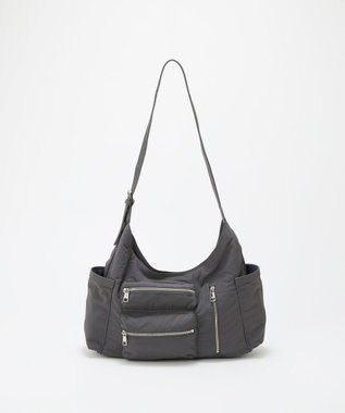 TOPKAPI 【TREASURE TOPKAPI】ナイロン アウトポケット 2way ショルダーバッグ / 軽量 ミディアムグレー