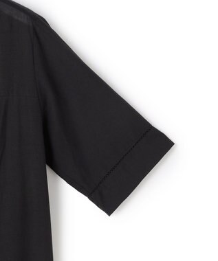 ICB 【先行予約】リネンスラブローン シャツワンピース ブラック