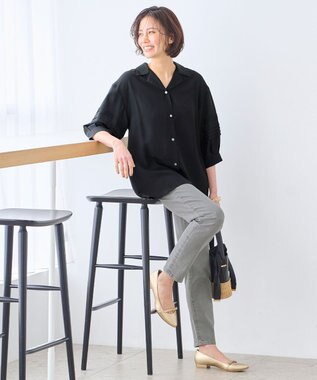 自由区 【XSサイズ～/洗える】365DENIM ストレートスリム パンツ ライトグレー系