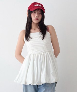 WEGO バルーンキャミワンピース ホワイト