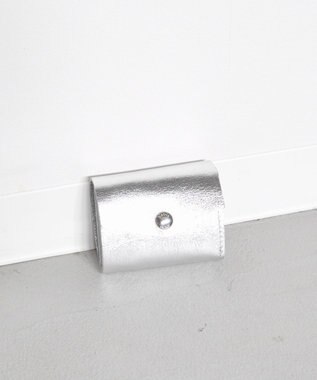 blancle メタリックレザー 三つ折りウォレット SILVER