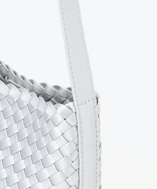 23区 メッシュ ショルダーバッグ シルバー系