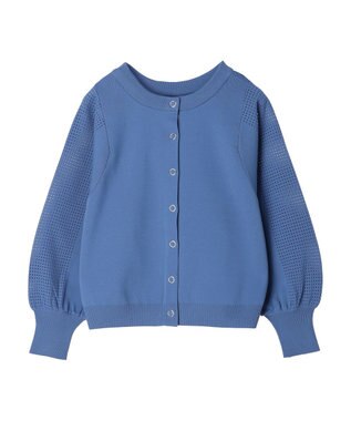 Green Parks ・ｆｕｒｒｙ　ｒａｔｅ２ｗａｙかる~いニットカーデ Blue