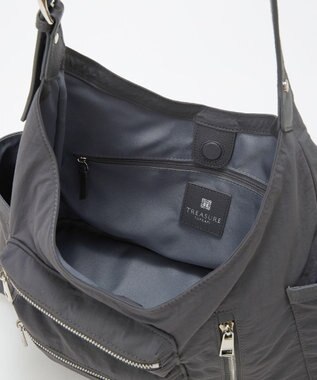 TOPKAPI 【TREASURE TOPKAPI】ナイロン アウトポケット 2way ショルダーバッグ / 軽量 ミディアムグレー