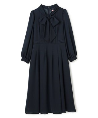 TOCCA 【宮本茉由さん着用】PROMISE RIBBON ROSETTE ドレス ネイビー系
