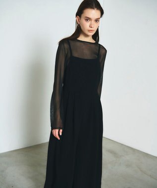 GRACE CONTINENTAL トリアセタックサロペット ブラック