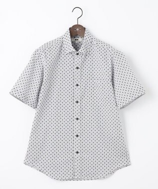 JOSEPH ABBOUD 【イージーケア】小紋プリント 半袖シャツ グレー系5