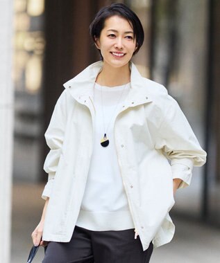 自由区 L 【17号サイズまで展開・カタログ掲載・春の必需品・オンオフ使える】コットンリネンウェザーライト コート