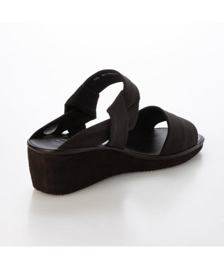 MODE ET JACOMO <D'ICI>ストレッチクロスウェッジサンダル ダークブラウン